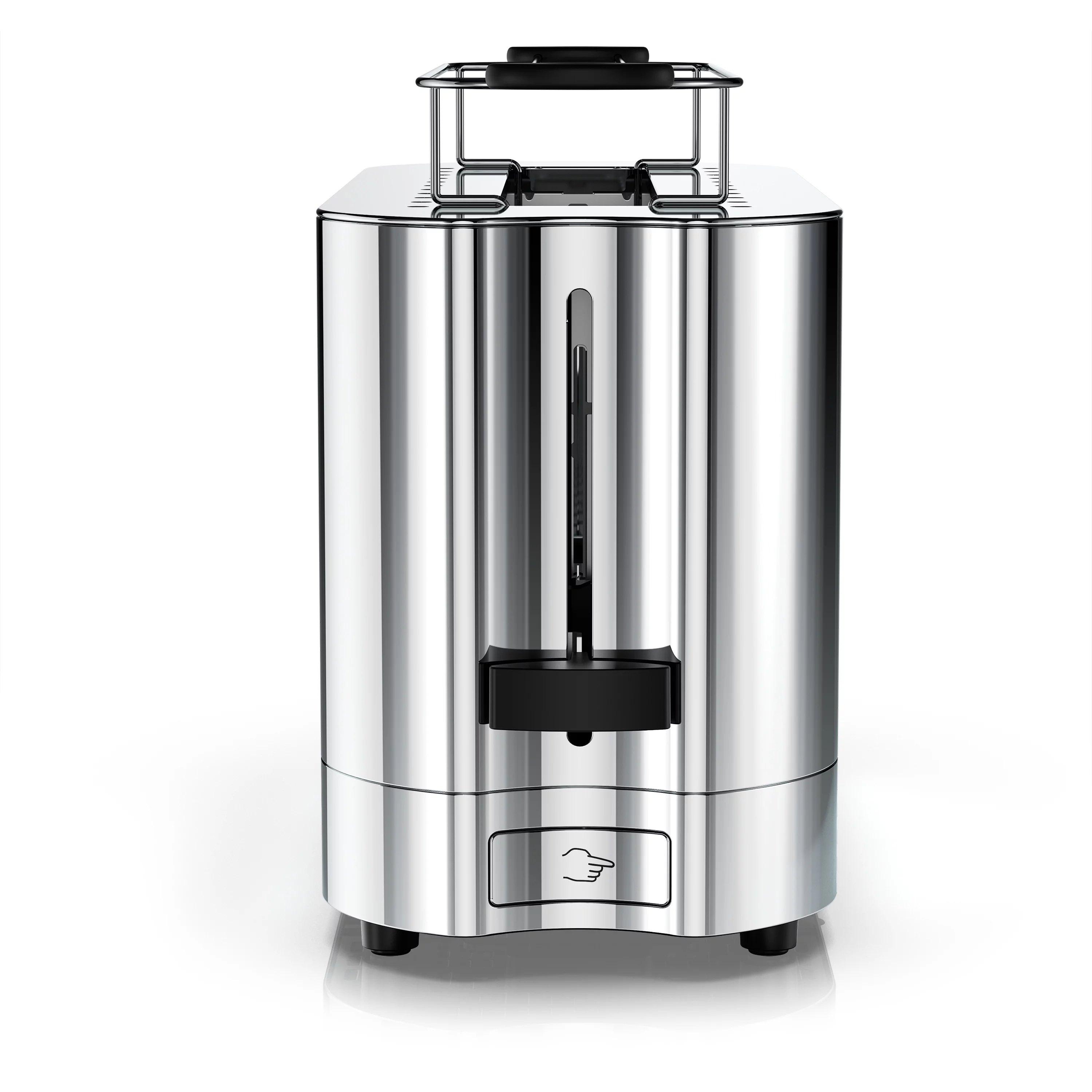 Russell Hobbs 2-Slice Glass Accent Long Toaster, Black & Silver, TRL9300BKR