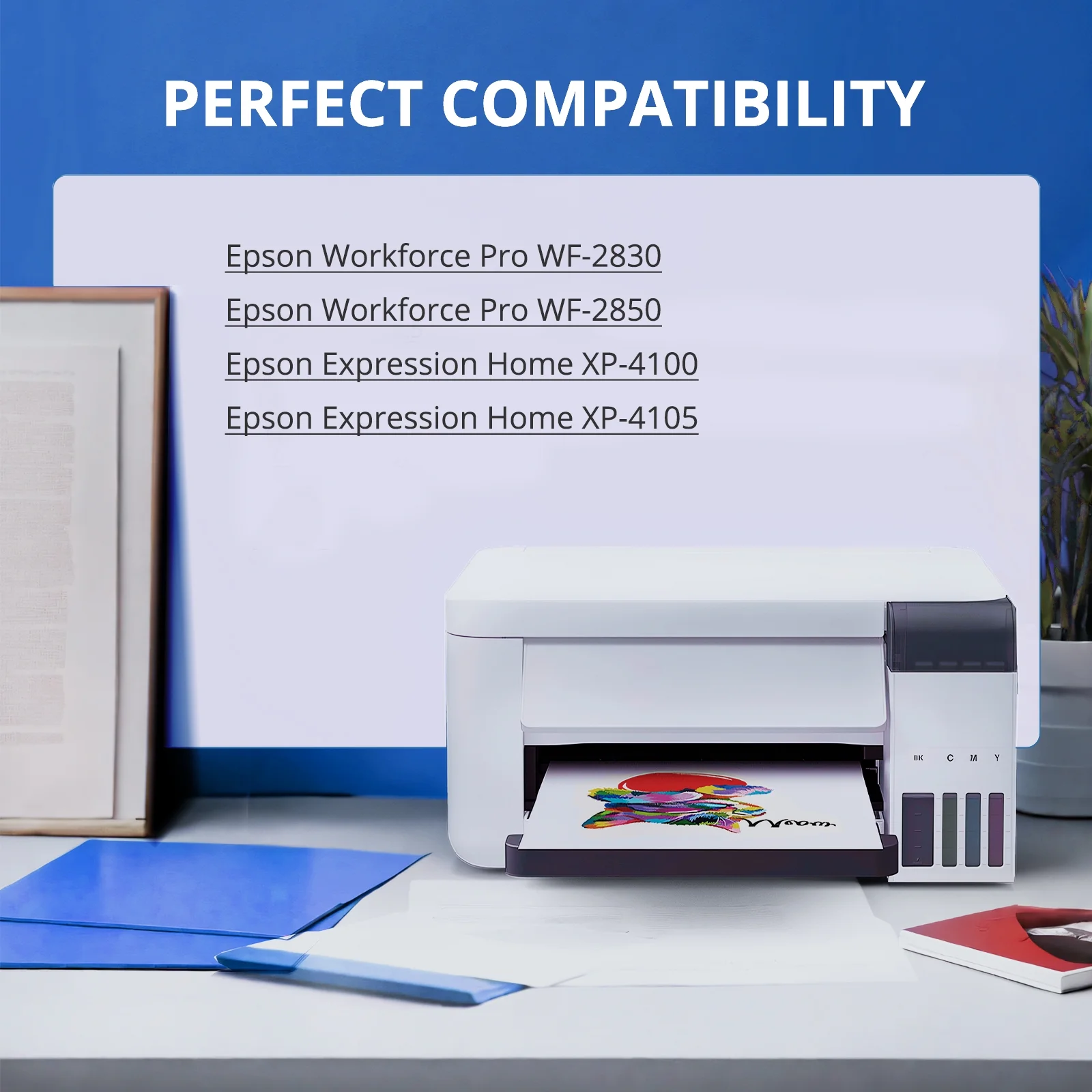 212XL Ink Cartridges for Epson 212 Ink for Epson 212XL Ink Cartridges for Epson Expression Home XP 4105 XP 4100 Workforce WF 2830 WF 2850(4-Pack, Black Cyan Magenta Yellow)