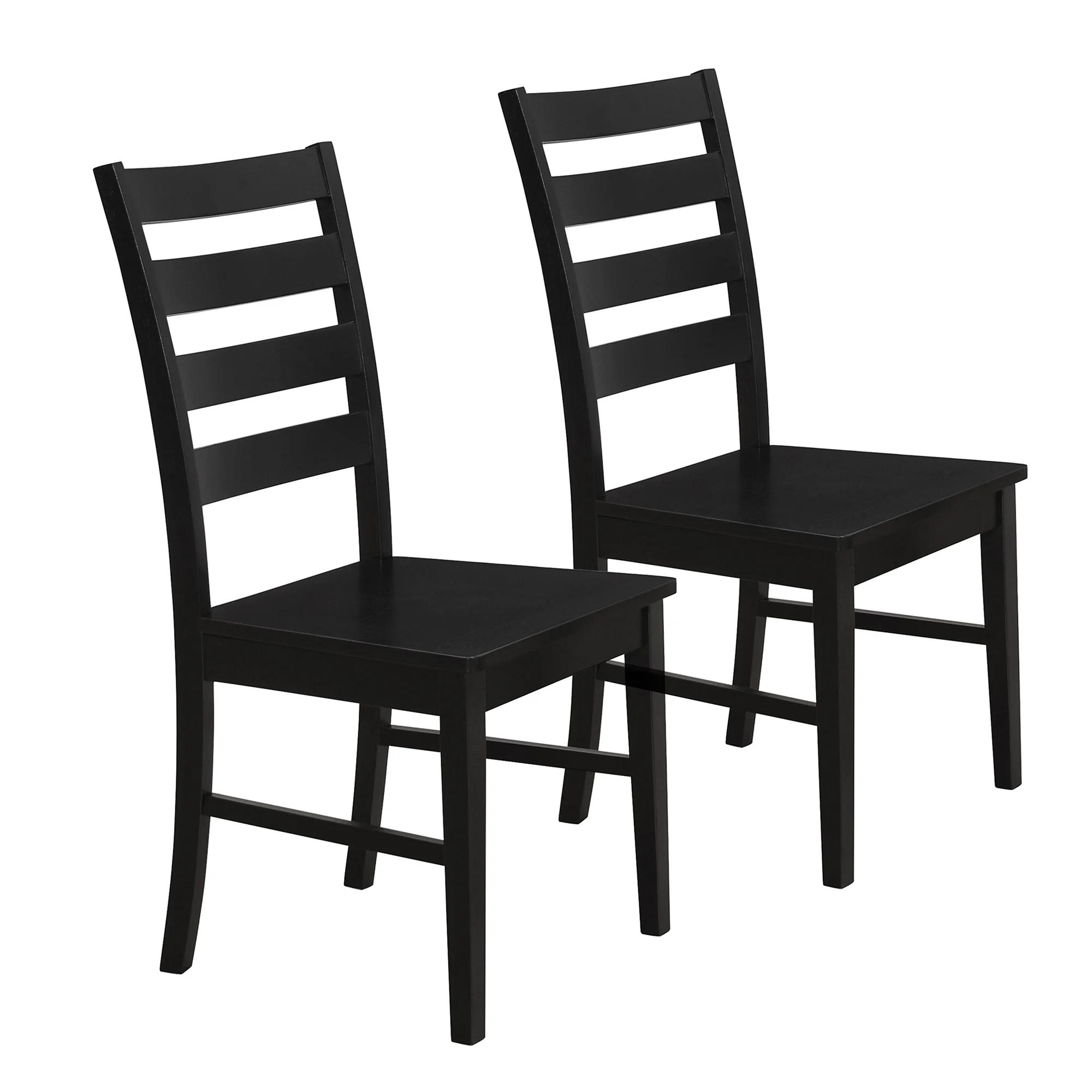Walker Edison Modern Farmhouse Dining Chair, Set of 2, Black