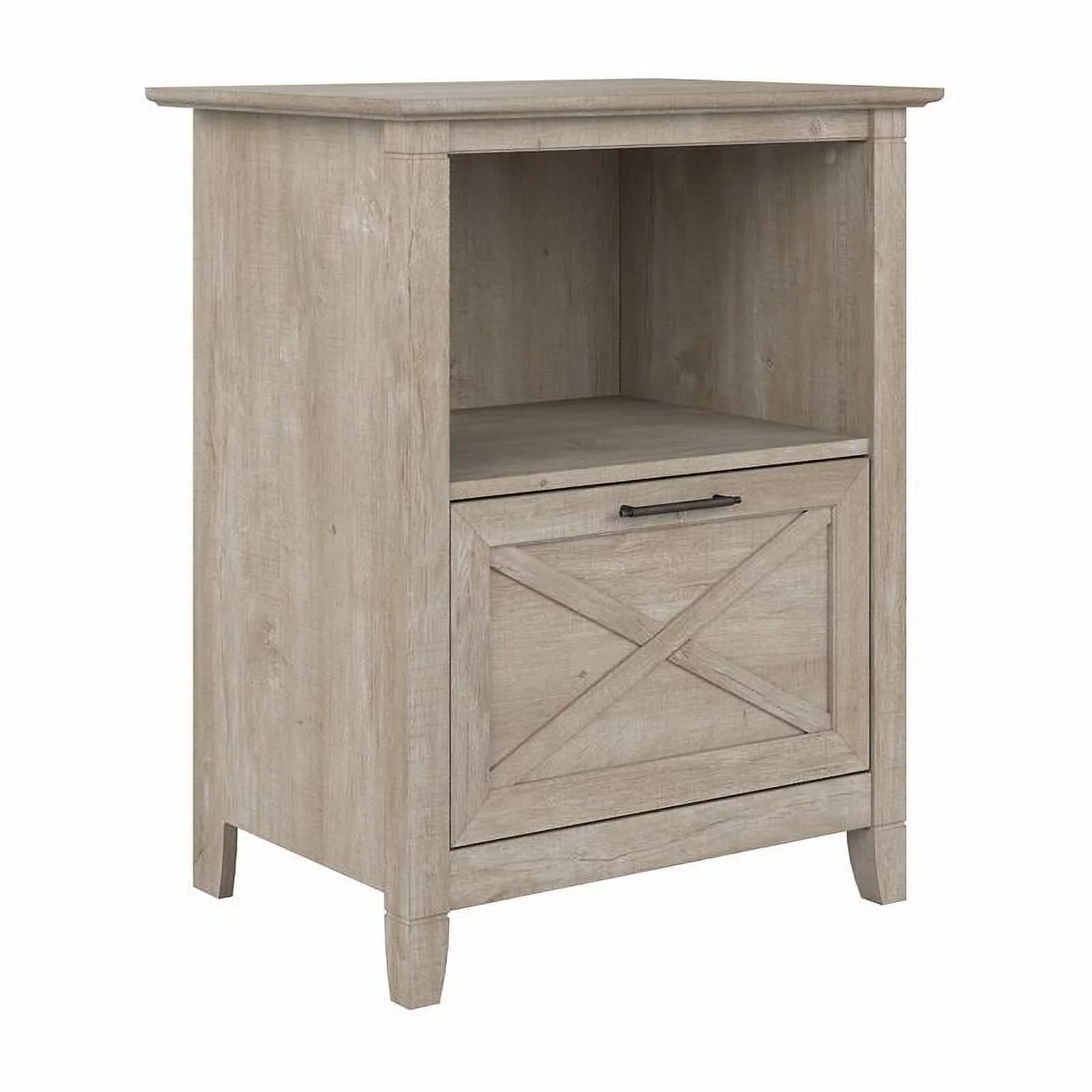 Urbanpro Lateral File Cabinet with Shelf in Washed Gray - Engineered Wood