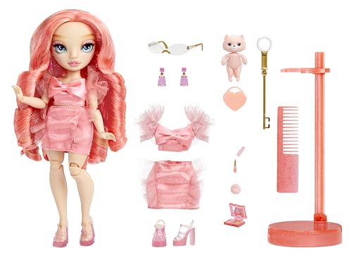 Rainbow High Pinkly - Pink Fashion Doll in Fashionable Outfit, with Glasses & 10+ Colorful Play Accessories. Gift for Kids 4-12 Years and Collectors