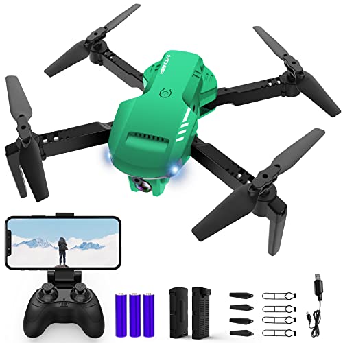 Drones for Adults - Drone with camera 1080P HD, FPV Foldable Drone with Carrying Case, 2 Batteries, 90° Adjustable Lens, One Key Take Off/Land, Altitude Hold, 360° Flip