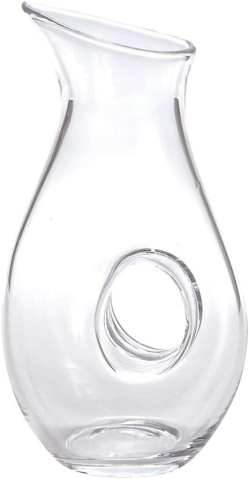 Eternity Crystal Glass Pitcher - 28 Oz. European Mouth-Blown Crystal Pierced Pitcher For Water, Wine, Iced Tea, Juice, Lemonade & More - Fine Quality Lead-Free Crystal