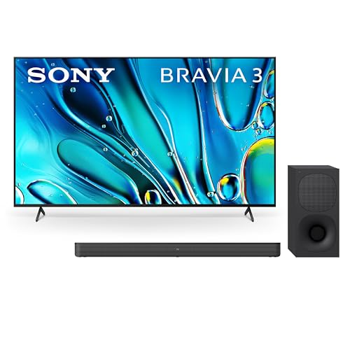 Sony 65-Inch Class 4K Ultra HD BRAVIA 3 LED Smart TV with Google TV Dolby Vision HDR, PS5 Exclusive Features, K-65S30