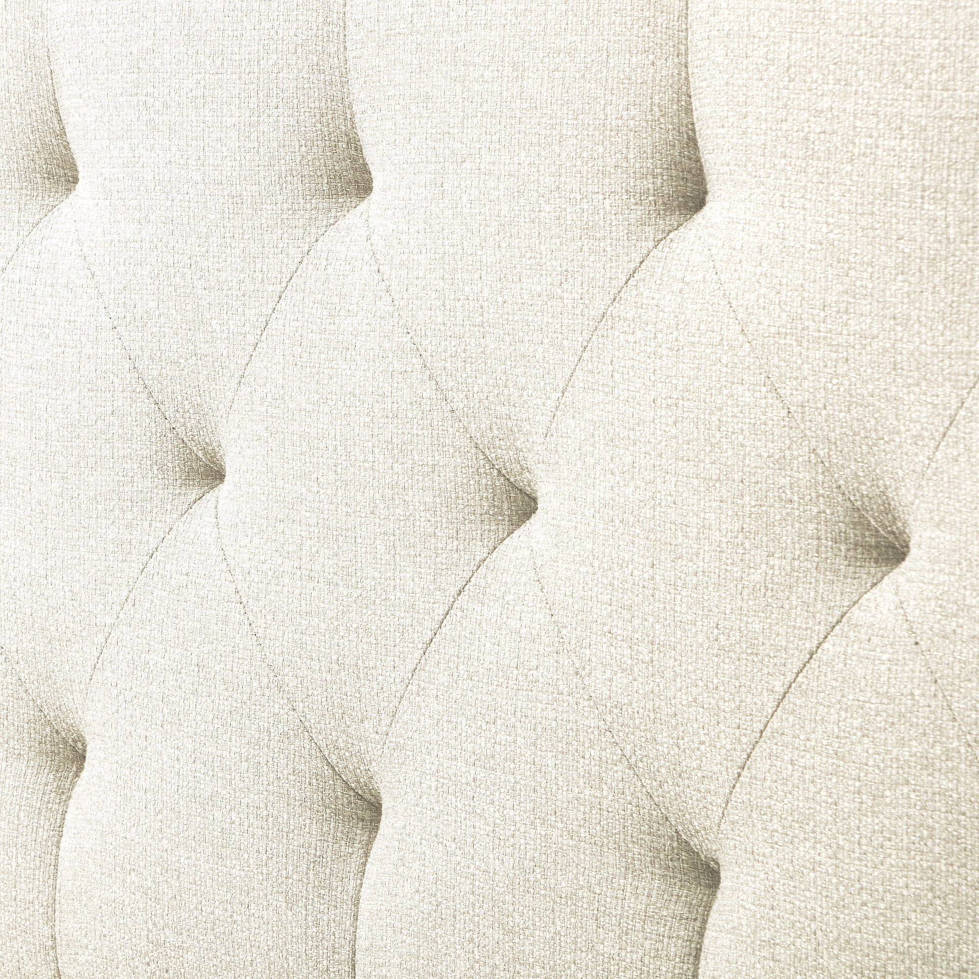 Rest Haven Eugene Diamond Tufted Upholstered Headboard, Full, Cream