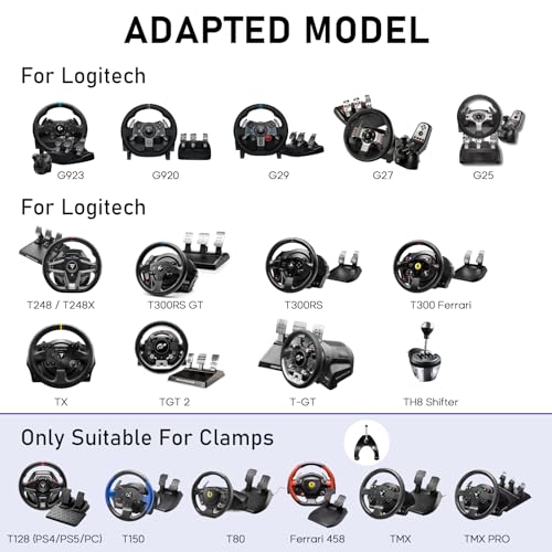 DIWANGUS Racing Wheel Stand Foldable Racing Simulator Cockpit Adjustable Steering Wheel Stand for Logitech G29 G920 G923 G27 G25 for Thrustmaster T248X T248 T300RS T150 458 TX Xbox PS4 PS5