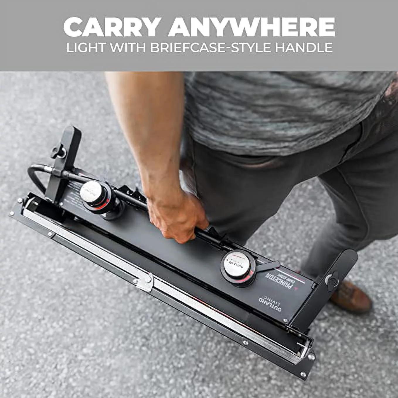 Outland Living Portable Camping Mini Stove - Stainless Steel Travel Grill with 2 Propane Gas Burners for Outdoor Cooking