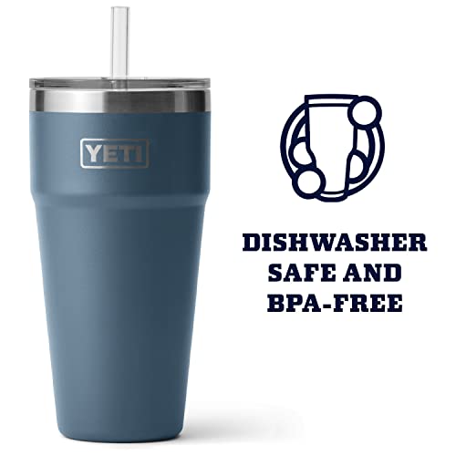 YETI Rambler 26 oz Straw Cup, Vacuum Insulated, Stainless Steel with Straw Lid