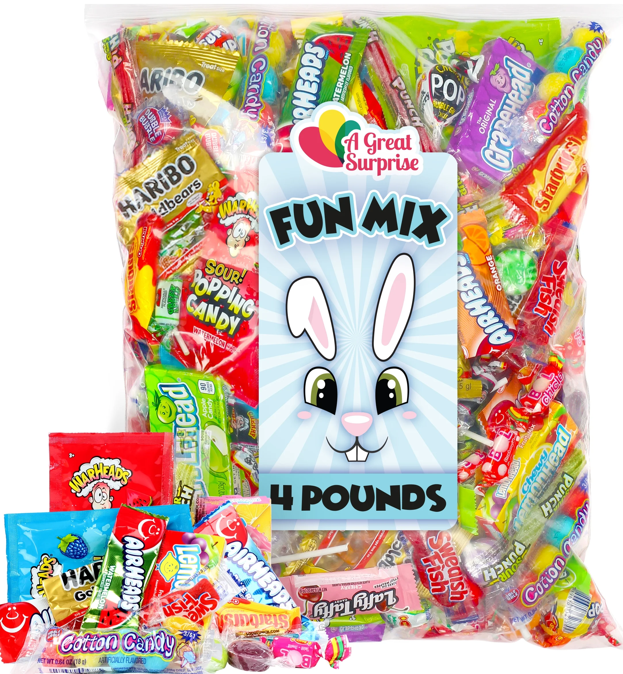Candy Mix Assorted - Easter Candies Bulk - 4 Pounds - Pinata Stuffers - Fun Size Candies for Kids