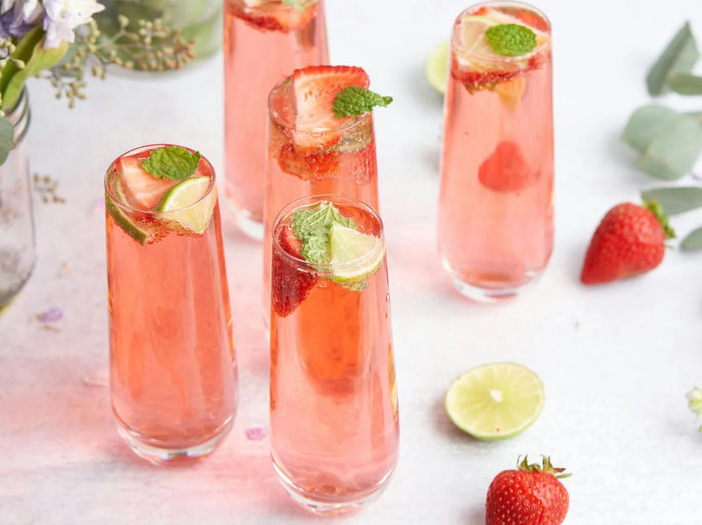 Kook 9.4 Oz Stemless Champagne Flutes Bar Glasses Set of 4