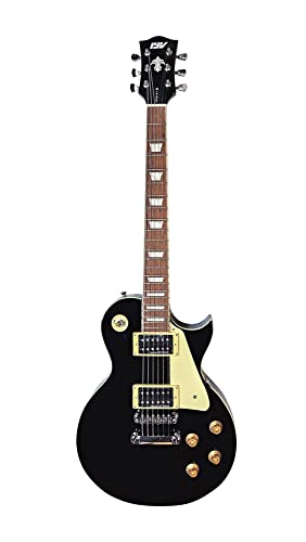 IYV 6 String Solid-Body Electric Guitar, Right, Black (ILS-340 BK)
