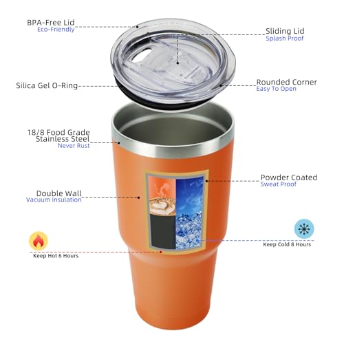 BJPKPK Insulated Tumbler 20 oz Stainless Steel Coffee Travel Thermal Cup With lids And Straws,Light Pink