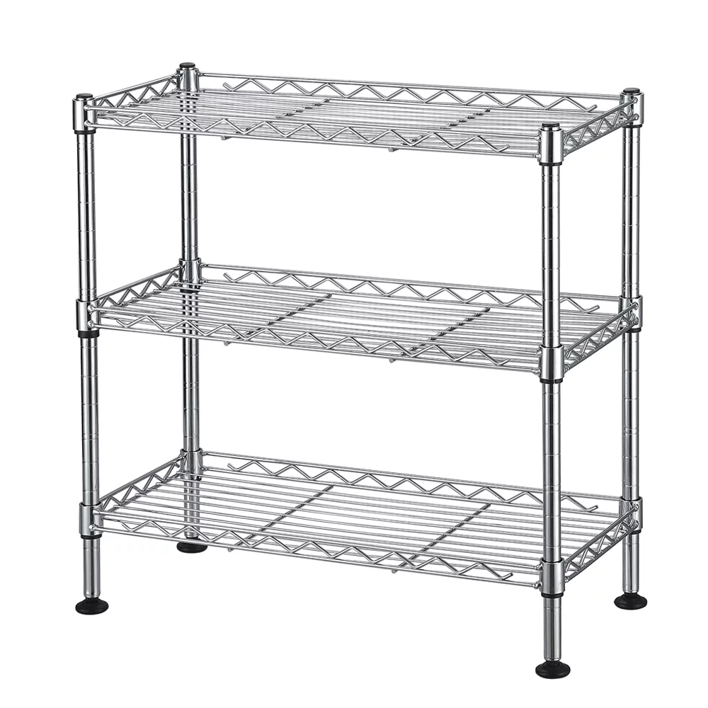 DFITO 3-Tier Ultra Zinc Cabinet Organizer, Kitchen Organizer Shelf, Silver