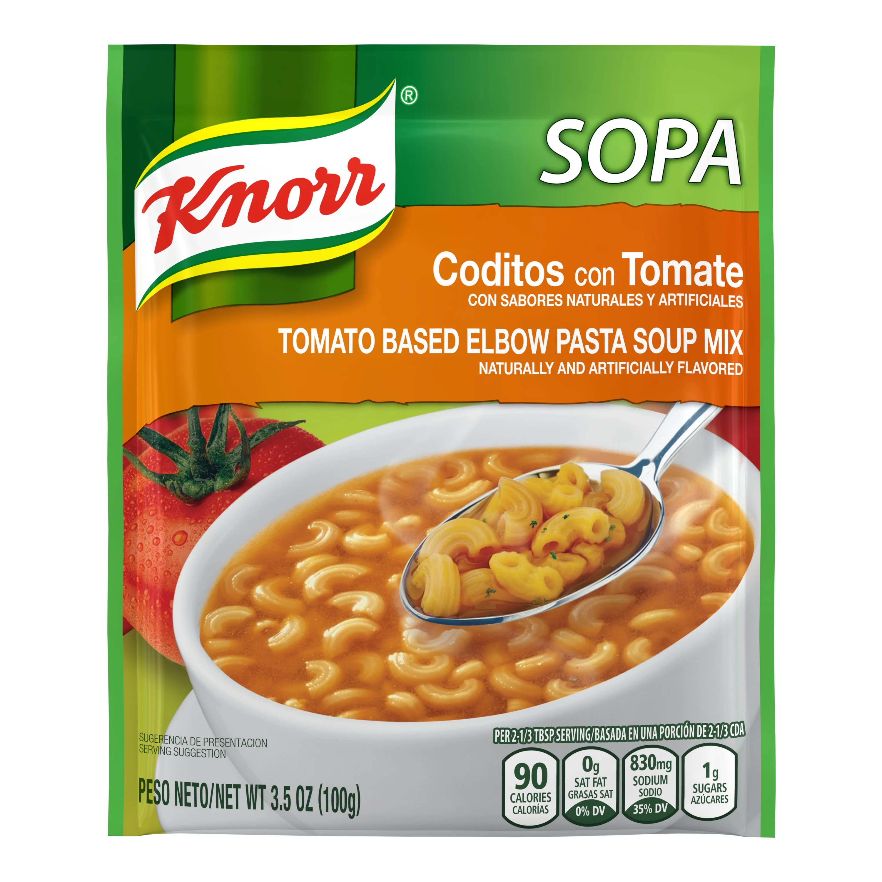 Knorr Pasta Soup Mix Tomato Based Elbow Pasta 3.5 Oz (Pack of 8)