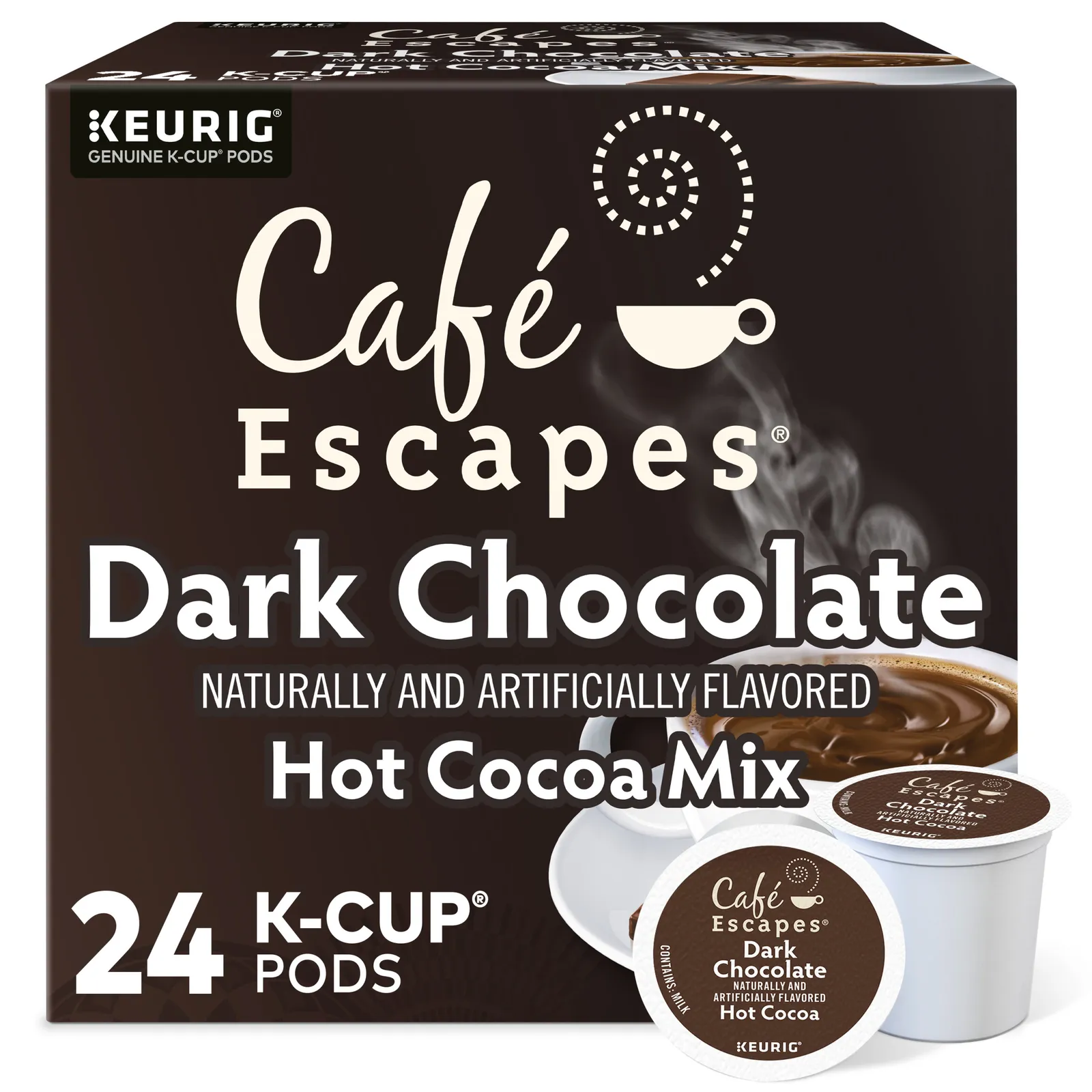 Dark Chocolate Hot Cocoa, K-Cup Pod, 24 Count