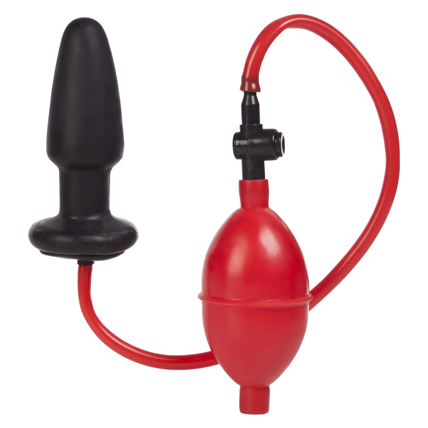California Exotic Novelties Expandable Inflatable Anal Butt Plug for Desired Size- Black and Red