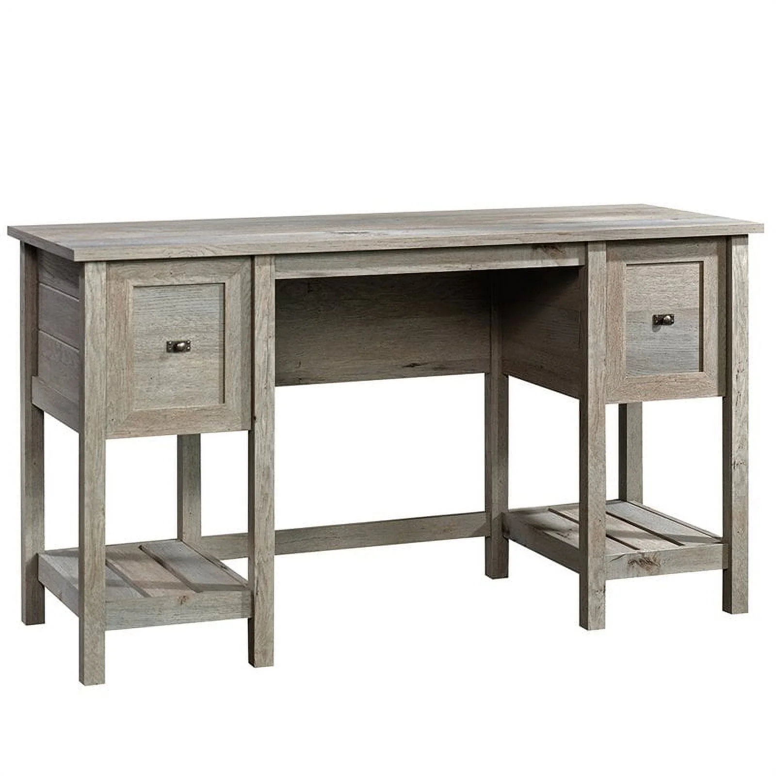 Pemberly Row Engineered Wood Writing Desk in Mystic Oak