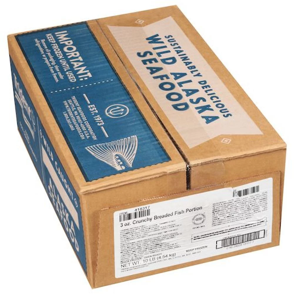 Trident Seafoods 3 Ounce Oven Ready Whole Grain Breaded Pollock, 10 Pound