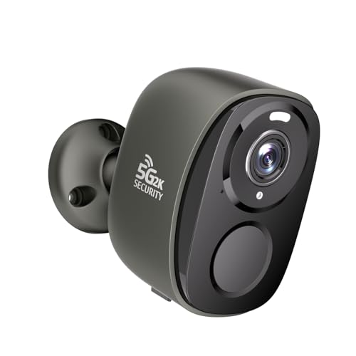 Rraycom 4Pack 5G/2.4G Security Cameras Wireless Outdoor,2K Battery Powered AI Motion Detection Siren Alarm WiFi Home Indoor Camera, Color Night Vision, 2-Way Talk, Waterproof, Works w/Alexa, Cloud/SD