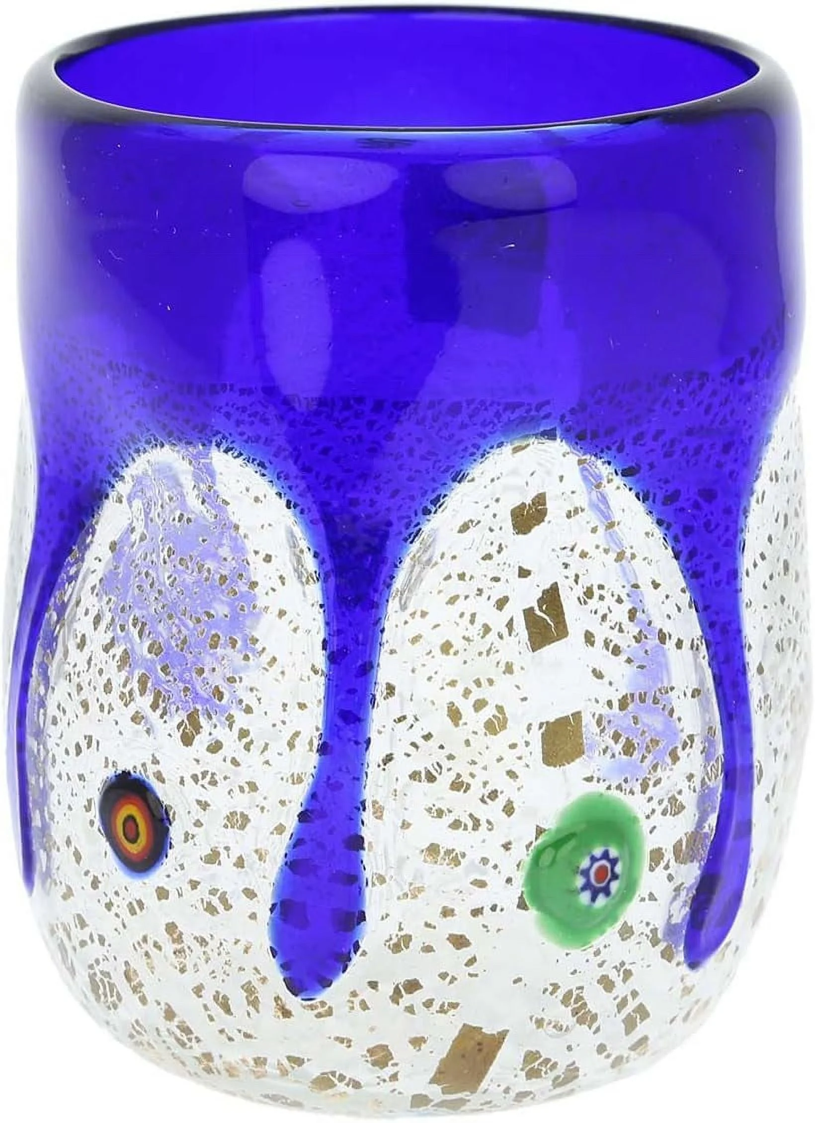 Murano Drinking Glass - Silver Mosaic