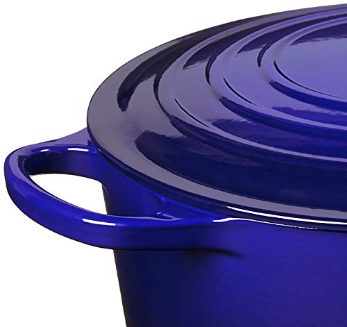 Le Creuset Enameled Cast Iron Signature Round Dutch Oven, 5.5 qt., Indigo