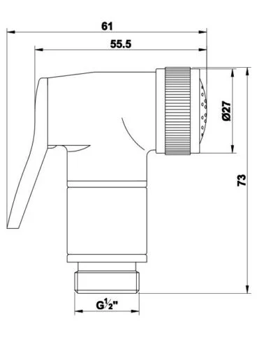 Pedicure SPA Salon Chair Sprayer Shower Head Solid Heavy Duty high Quality All metal - 1 function