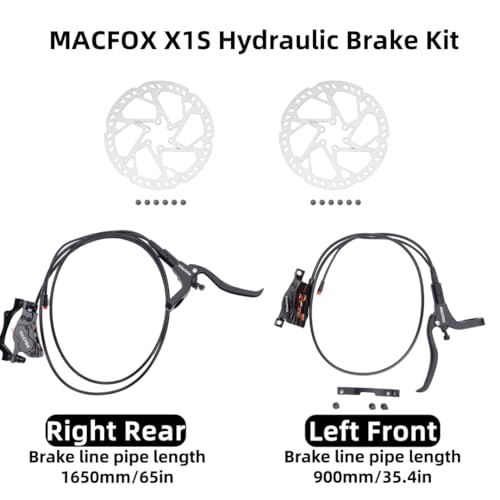 MACFOX E-Bike X1S Hydraulic Disc Brake Replacement Set (Only for X1S)