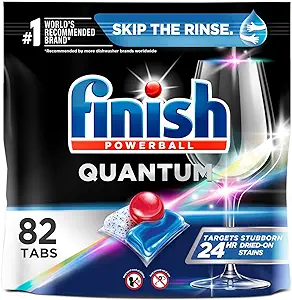Finish - Quantum - 82ct - Dishwasher Detergent - Powerball - Ultimate Clean & Shine - Dishwashing Tablets - Dish Tabs - Pack of 1 (Packaging May Vary)