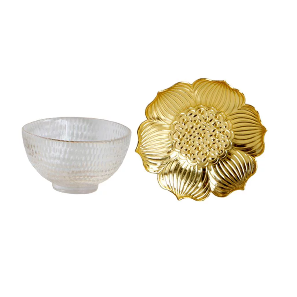 Glass Tea Cup Alloy Saucer Set Home Drinkware Craft described, Small Cup with Saucer Small Cup with en Saucer