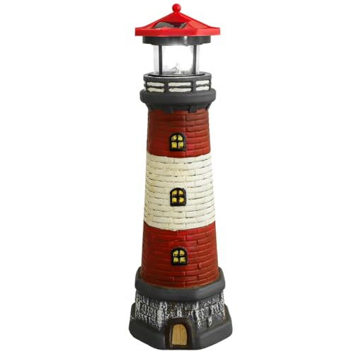 Housoutil Outdoor Solar Lighthouse Lamp Decor - 15