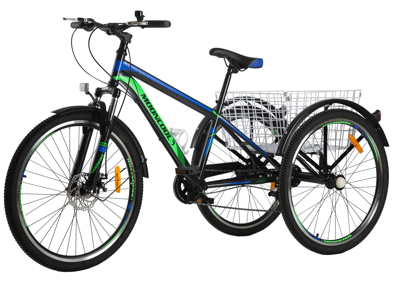 FICISOG Adult Tricycle, 3 Wheeled 7-Speed Mountain Tricycle 24/26/27.5 inch Men