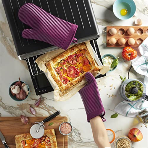 KITCHENAID Ribbed Soft Silicone Oven Mitt 2-Pack Set, 7.5