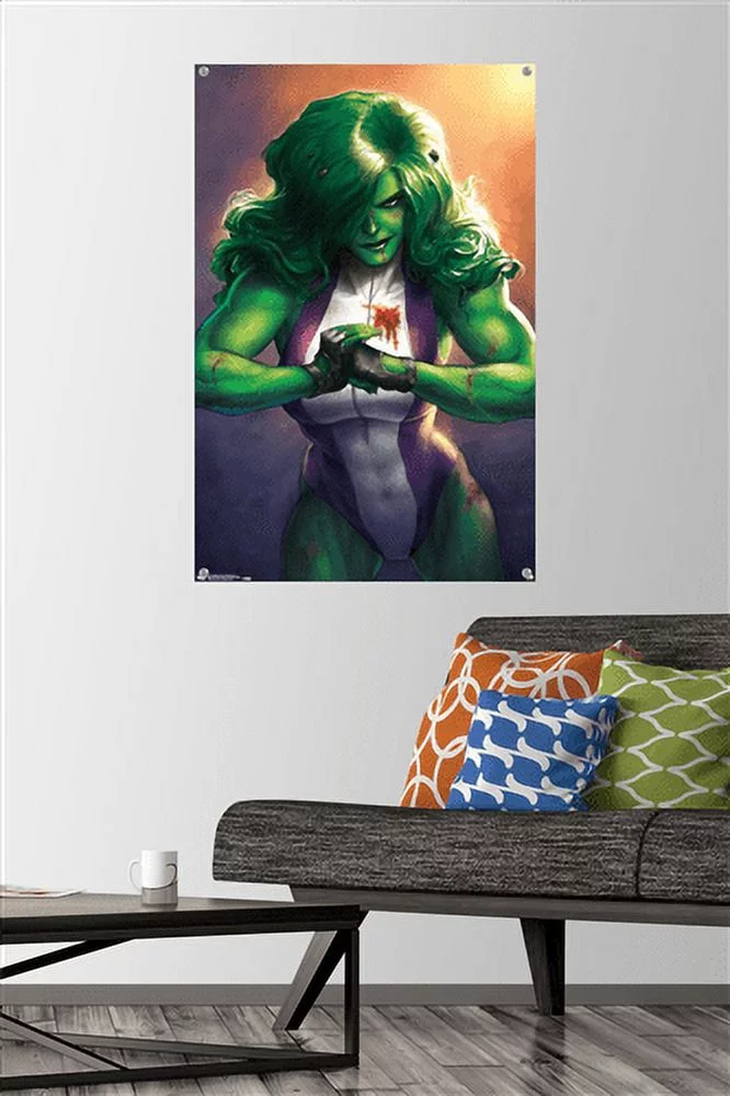 Marvel Comics - She-Hulk - Totally Awesome Hulk - Cover #4 Wall Poster with Push Pins, 22.375