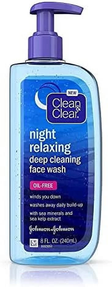 Night Relaxing Deep Cleaning Face Wash Oil Free, 8 Oz (Pack Of 2)
