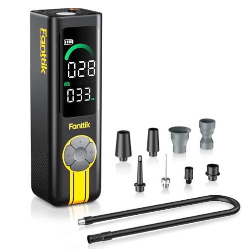 Fanttik X10 Cross Tire Inflator Portable Air Compressor, Fast Inflation/Deflation Air pump, 150PSI Cordless Inflator with Light and Power Bank, Ideal for Car, Bike, Air Mattress, Kayak, Swimming Ring
