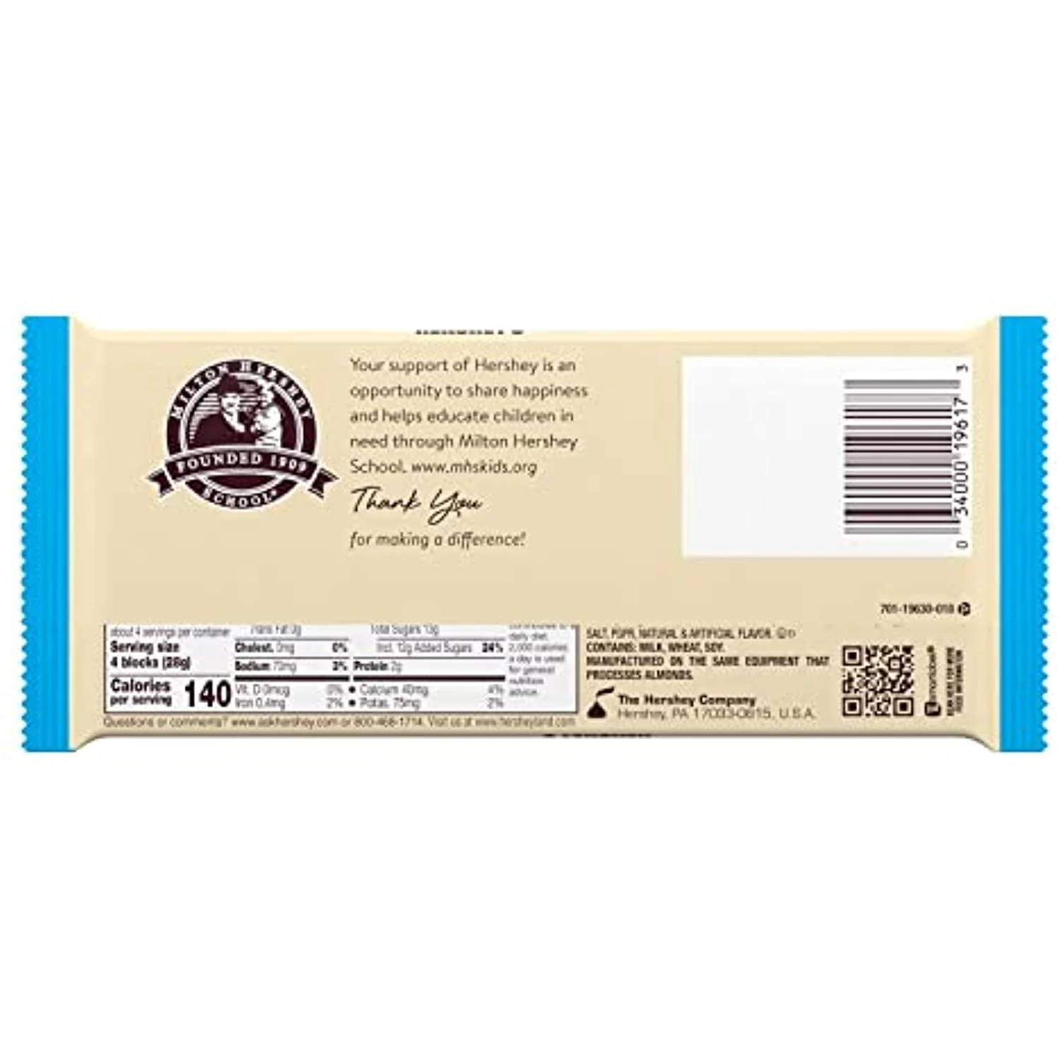 Hersheys Cookies N Creme Extra Large Candy, Bulk, 4 Oz Bars (12 Count)