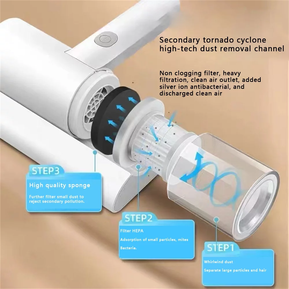 Wireless Handheld Dust Mite Vacuums Household Bed Cleaner UV Vacuum Strong sterilization Mite