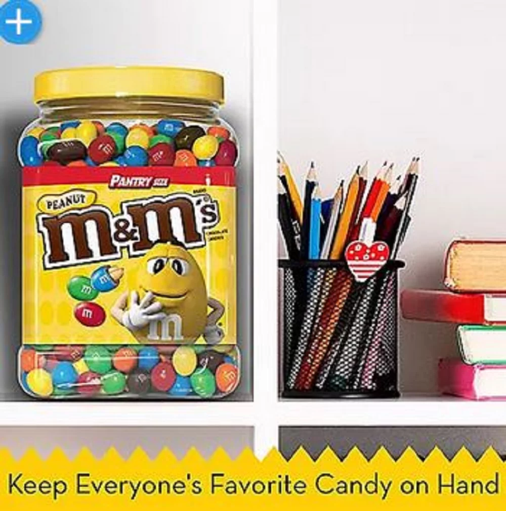 M&M'S Peanut Milk Chocolate Candy Bulk Jar (62 oz.)