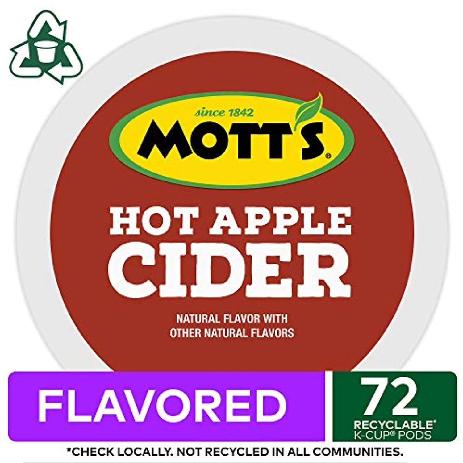 Keurig Motts Hot Apple Cider, Keurig Single Serve K-Cup Pods, Flavored K Cups, Hot Apple Cider, 12 Count (Pack Of 6)