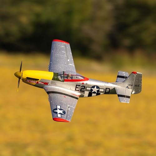 E-flite RC Airplane UMX P-51D Detroit Miss BNF BasicTransmitter Battery and Charger Not Included EFLU7350