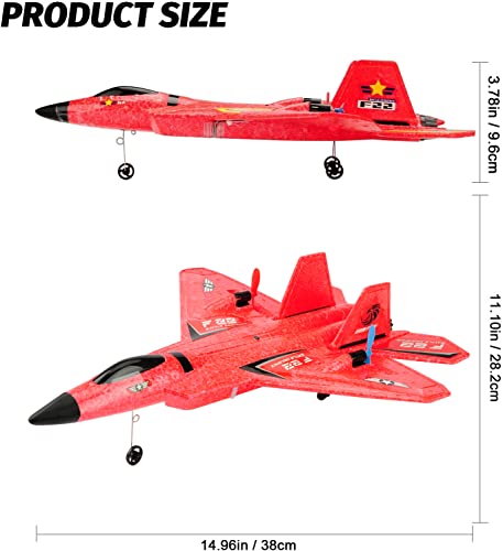 RC Plane, F22 RC Airplane Fighter Ready to Fly, 2.4Ghz 2 Channel Remote Control Plane, RC Airplanes Toy for Boys Girls Kids Beginners