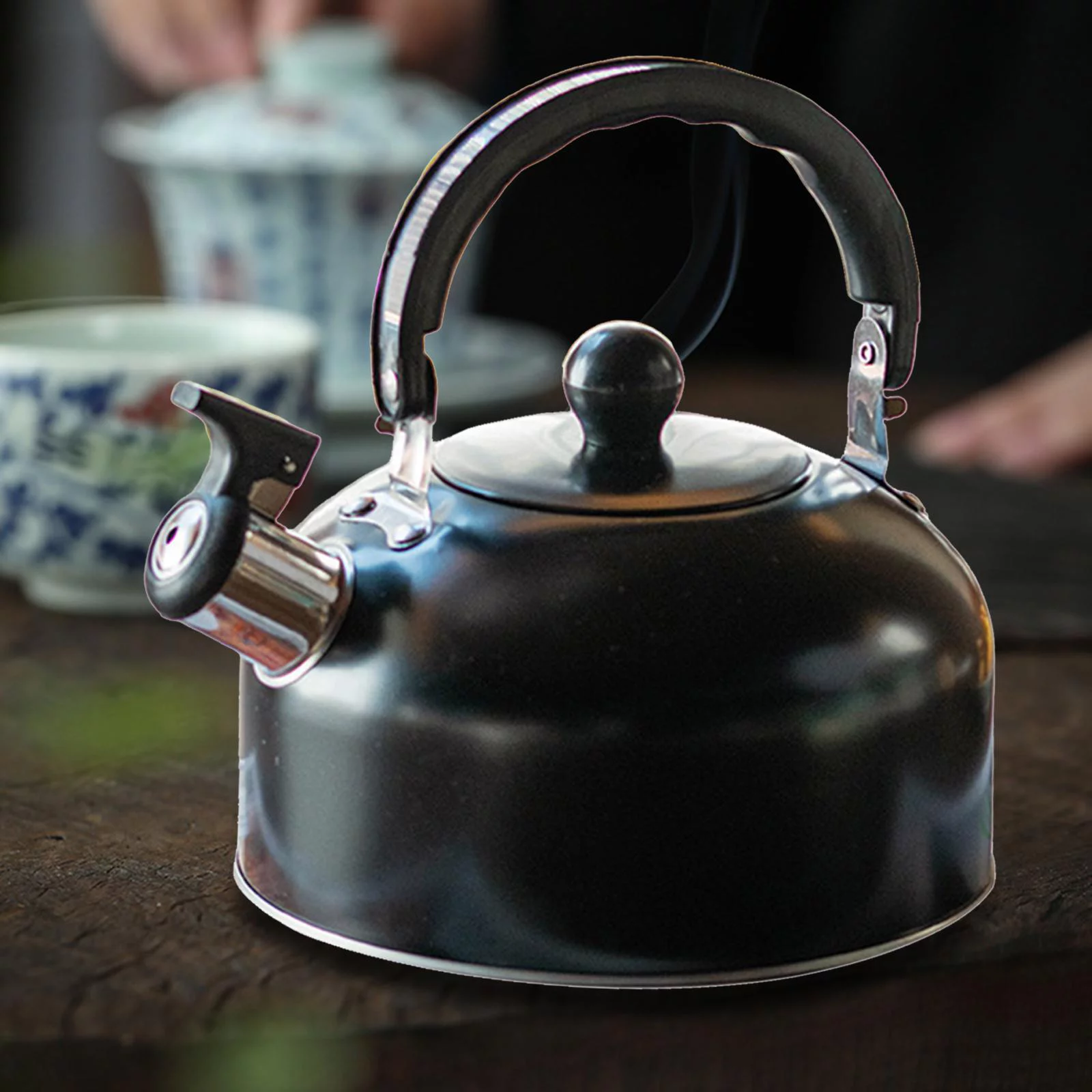 whistling jug Kettles High Capacity for home Induction Cooker Black