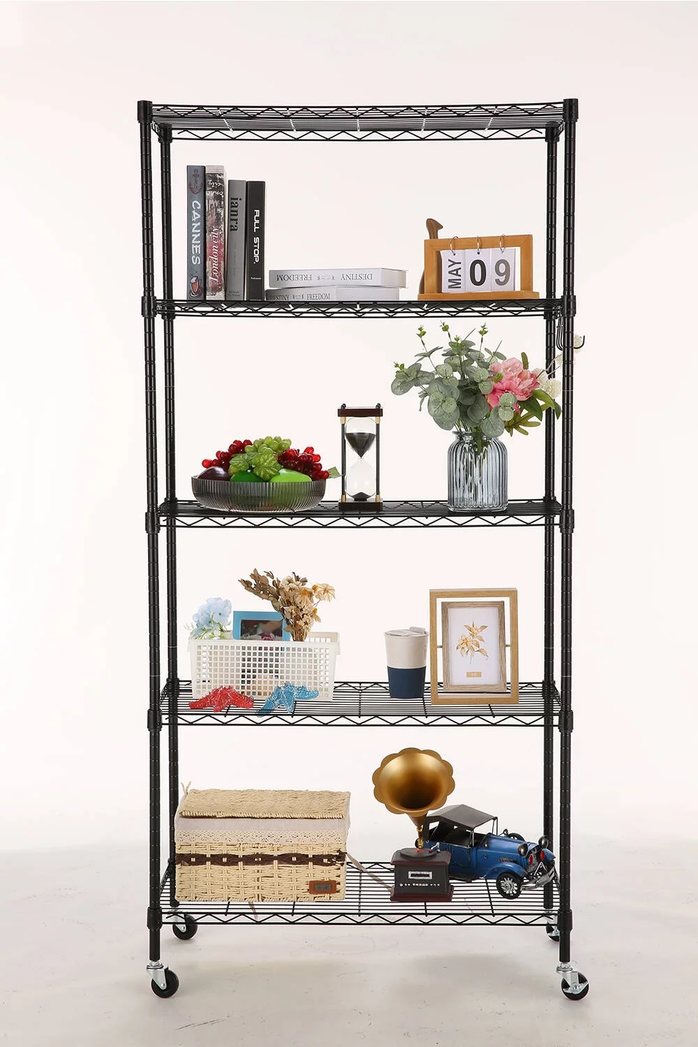 Qhomic Shelving Units 5 Tier Shelf Wire Shelves 30