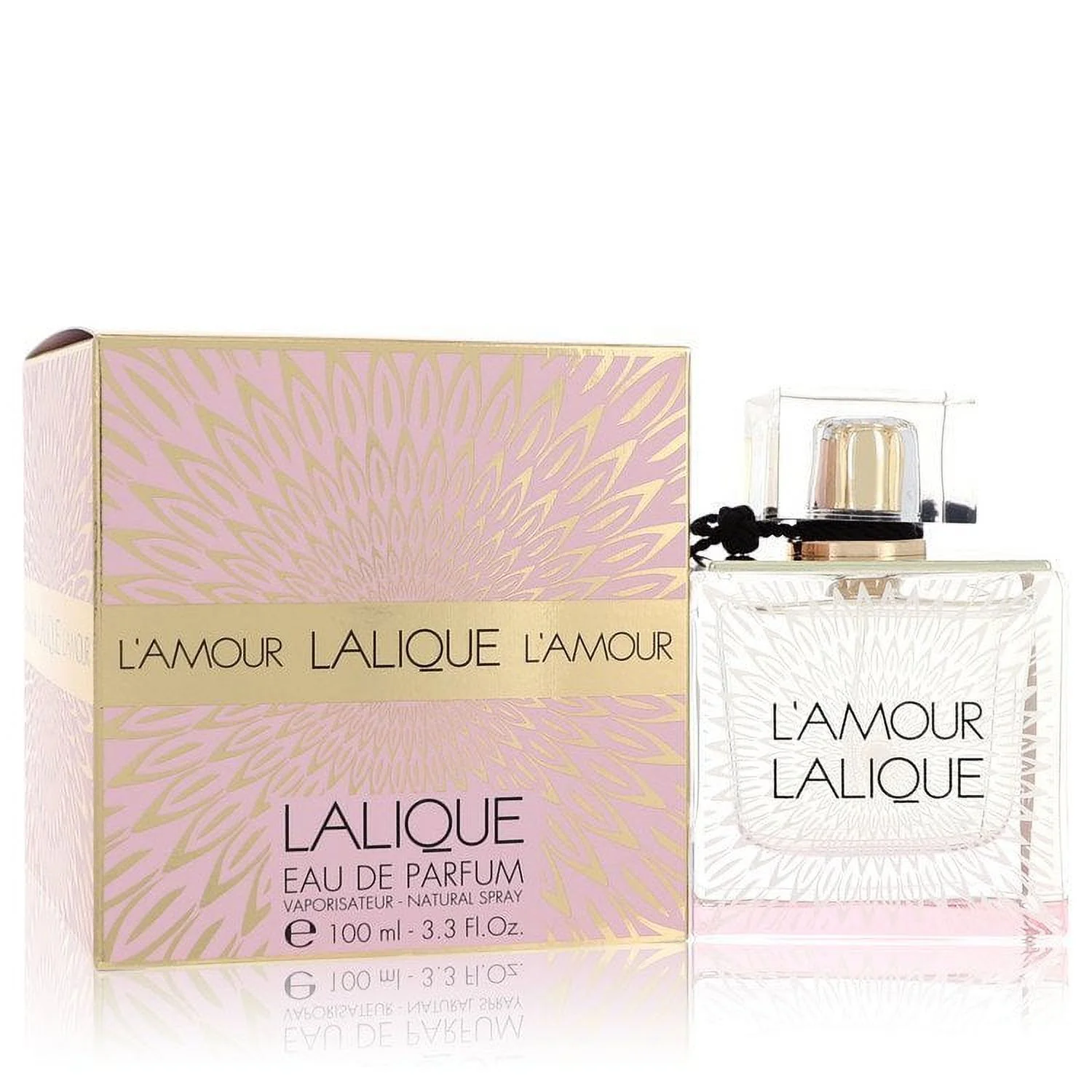 2 Pack  of Lalique L'amour by Lalique Eau De Parfum Spray 3.3 oz For Women
