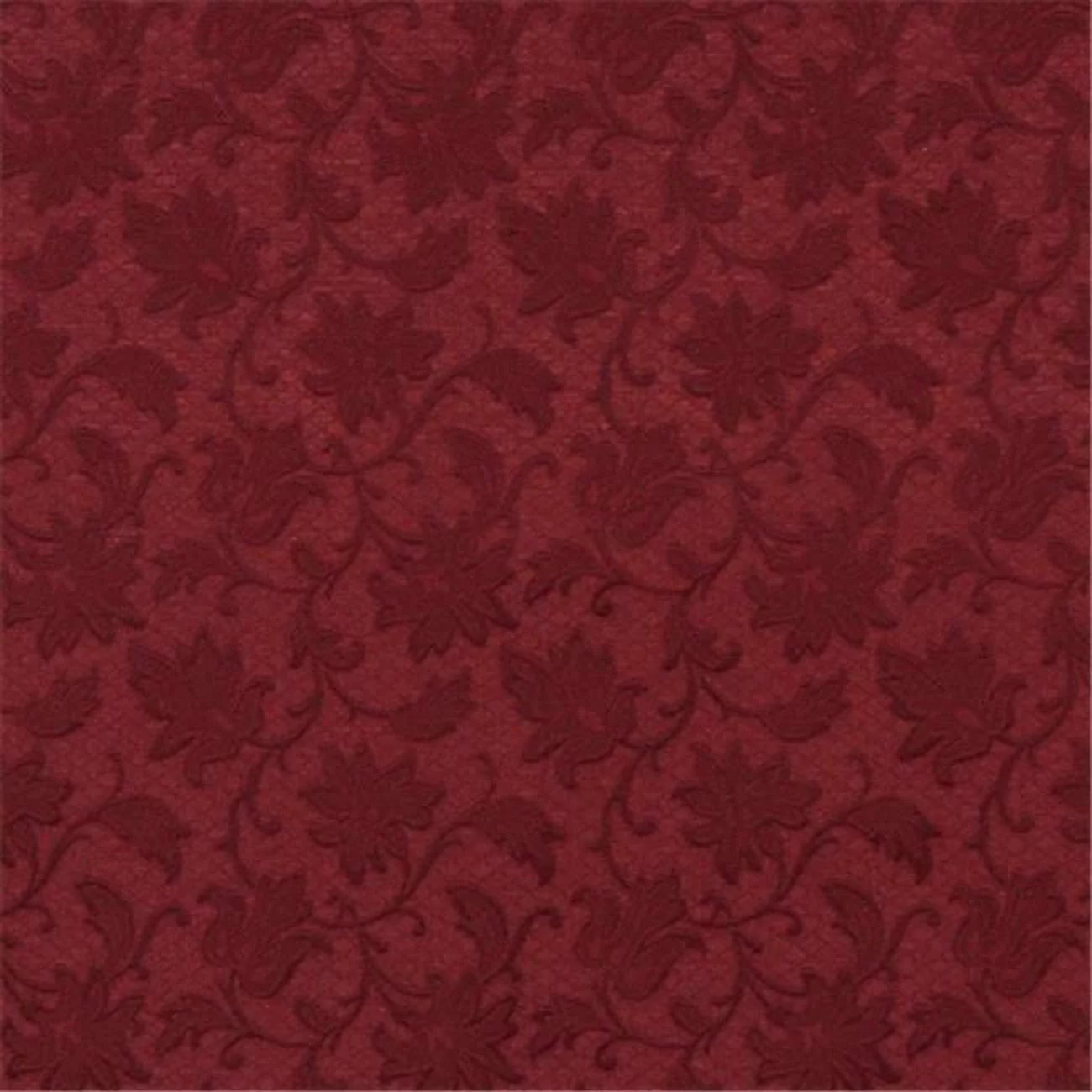 54 in. Wide Burgundy- Floral Jacquard Woven Upholstery Grade Fabric