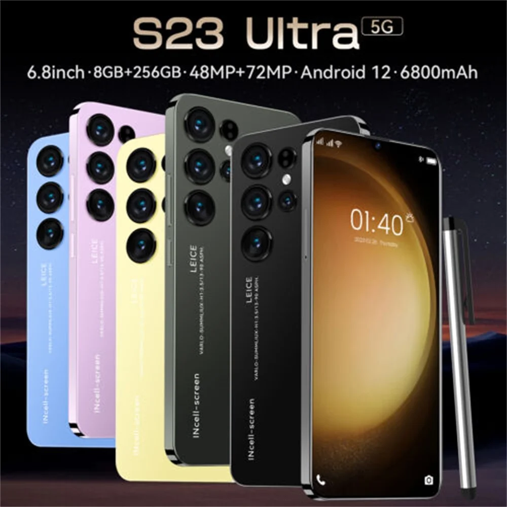 2023 New S23 Ultra 6.8-inch 8GB+256GB All-in-one Large Memory Smart Android Phone