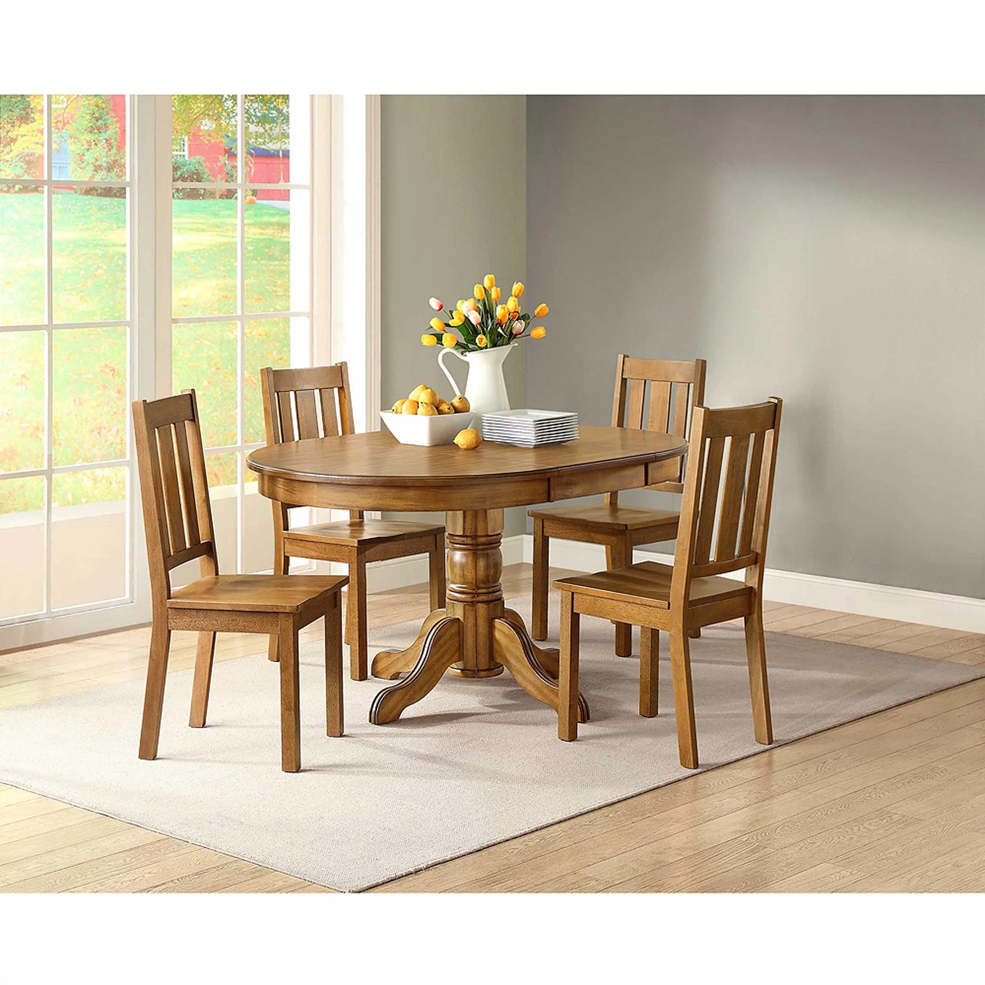 Better Homes and Gardens Bankston Dining Chair, Set of 2, Honey