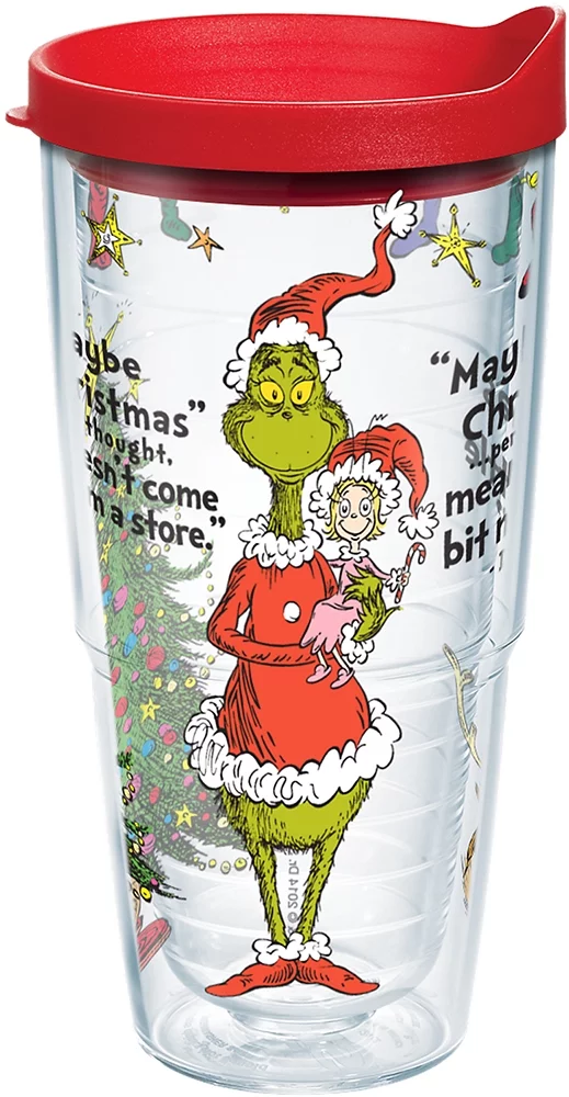 Tervis Dr. Seuss Grinch Holiday Christmas Quote Made in USA Double Walled  Insulated Tumbler Travel Cup Keeps Drinks Cold & Hot, 24oz, Classic
