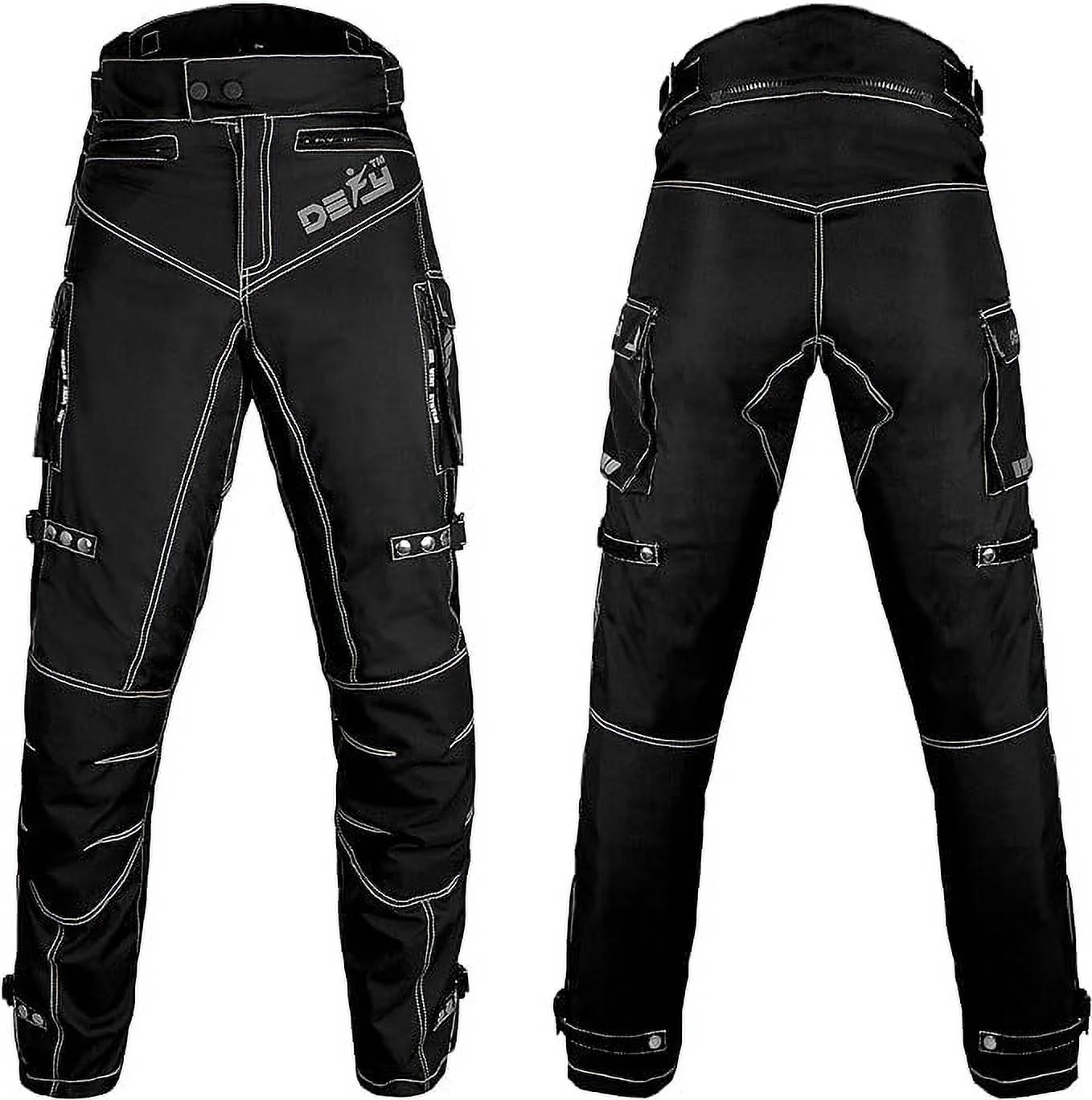 Defy Sports Motorcycle Pants for Men Biker Dual Sport - Riding Pants All-Weather - Removable CE Armored, W-32