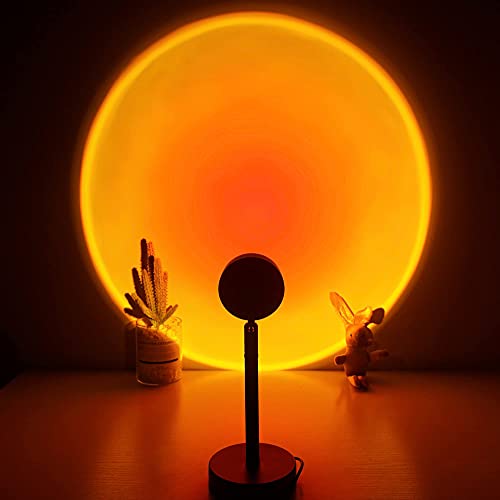 CORATED Sunset Lamp, 16 Colors Sunset Projection Lamp with Remote Control, Multiple Colors Projector Light Dimmable Sun Lamp for Photography, Selfie, Home and Bedroom Decor